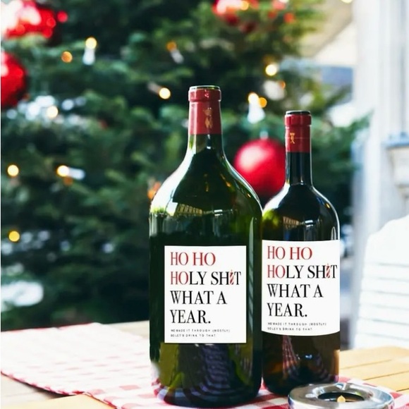 20 Piece Funny Holiday Wine Bottle Labels - Perfect Gag Gift - Picture 2 of 6